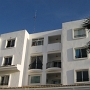 Our flat at the top level - on the roof you see the mast with the feeding point of the windom antenna